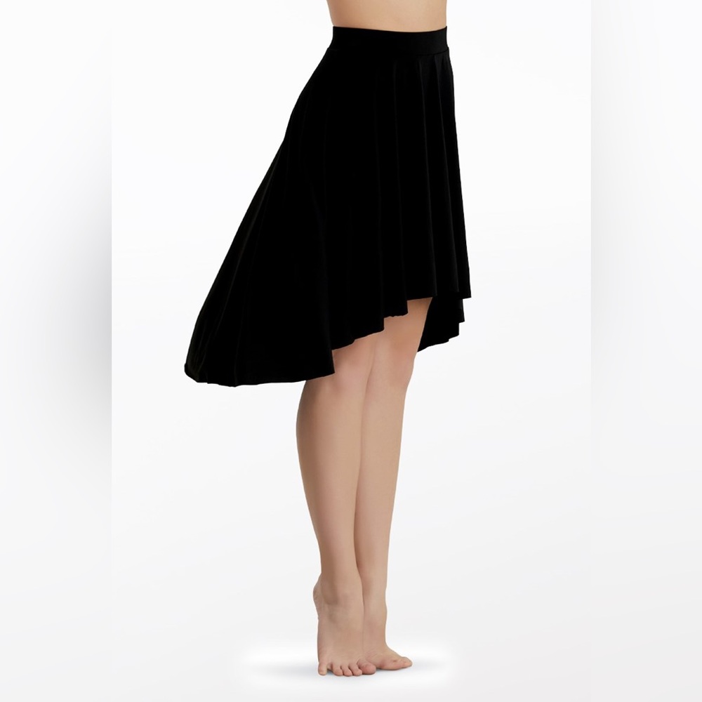 Slip-On High-low Midi Dance Skirt